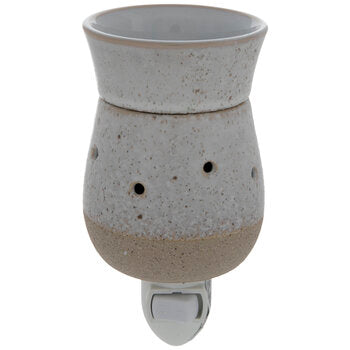 RUSTIC WHITE SPECKLED PLUGINN WARMER