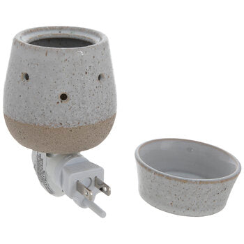 RUSTIC WHITE SPECKLED PLUGINN WARMER